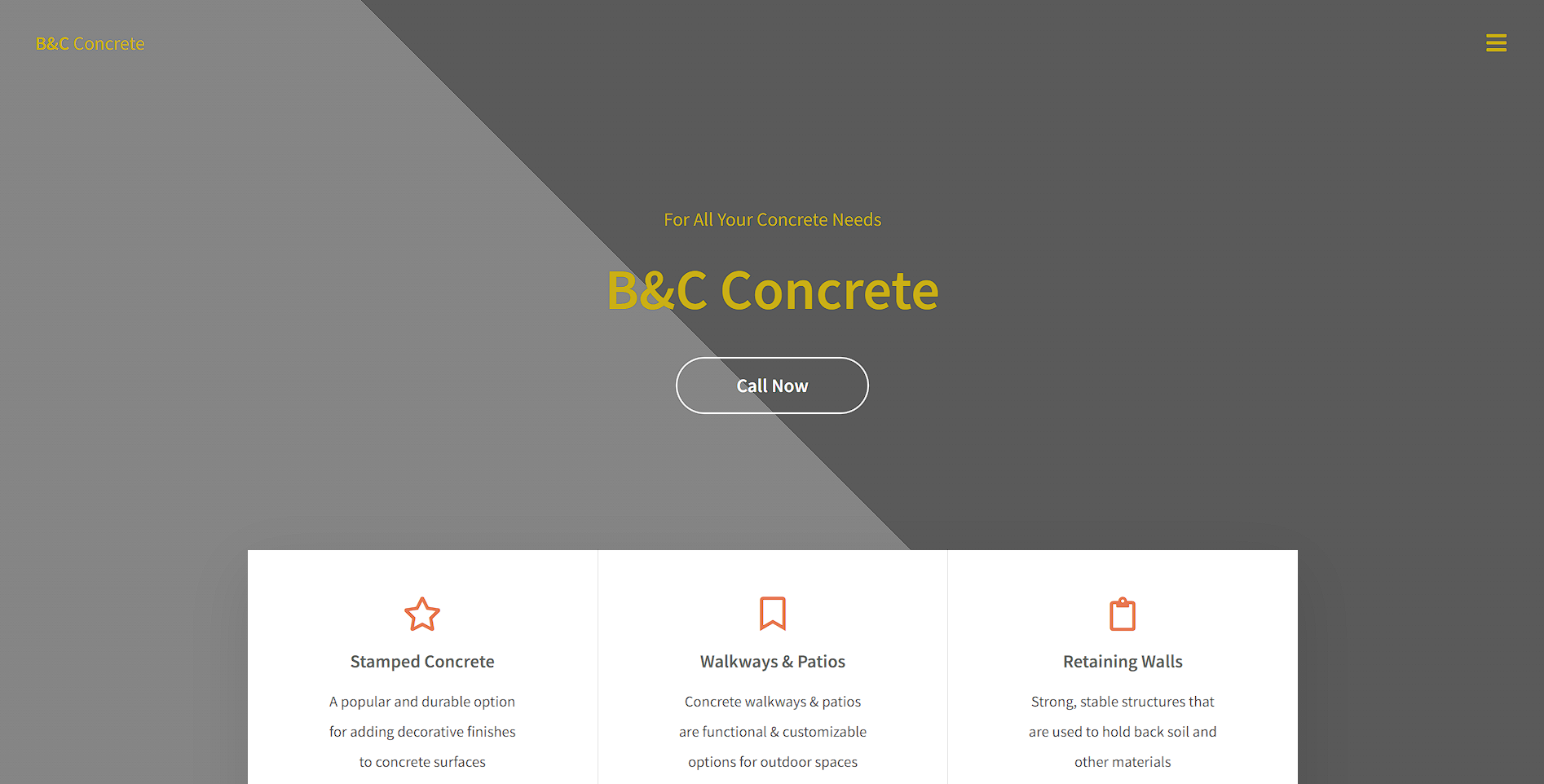 Concrete Website Design